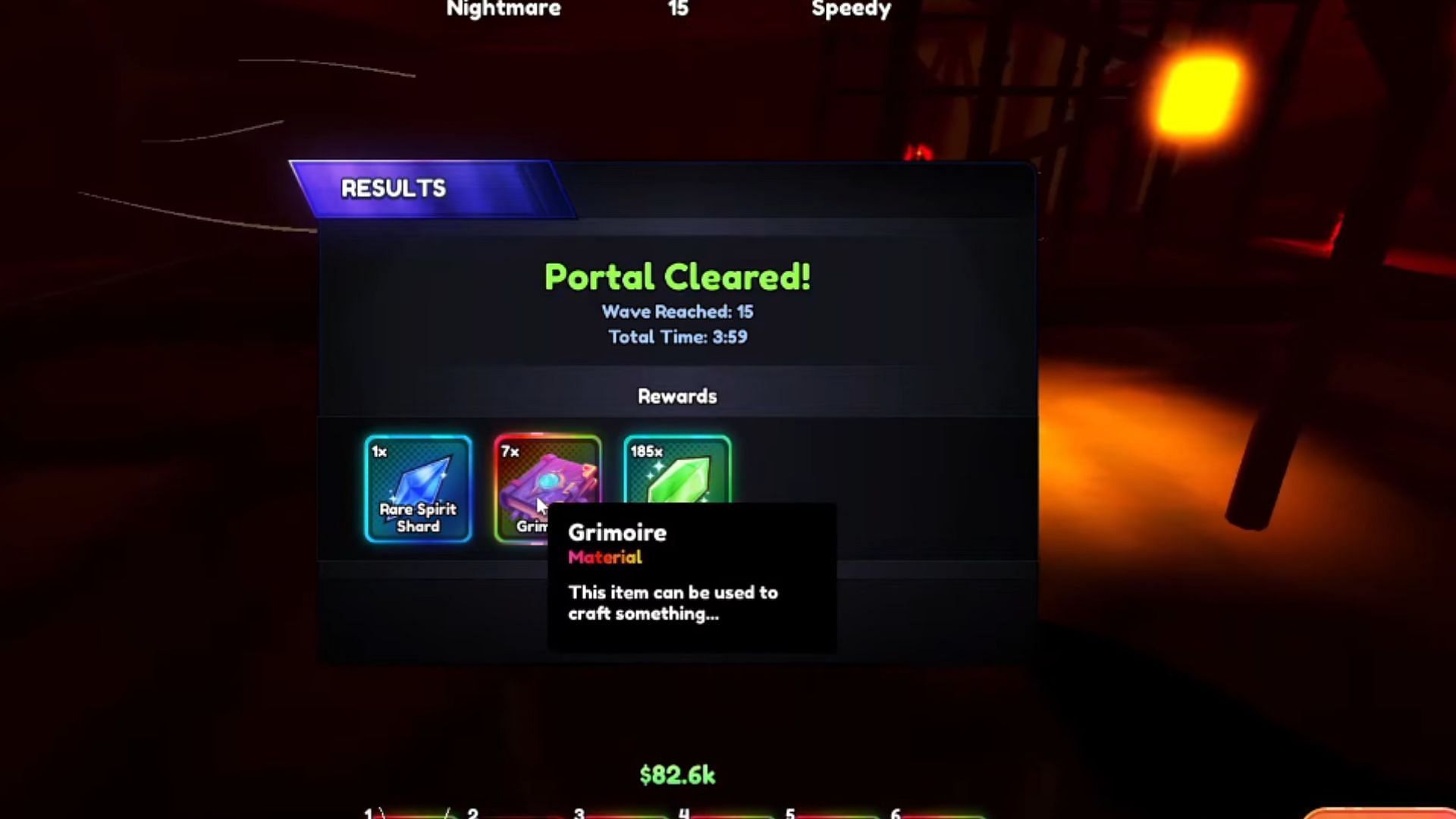 Complete the Demon Skull Village (Corrupted) portal to earn Grimoires (Image via Roblox | YouTube@Wallynator)